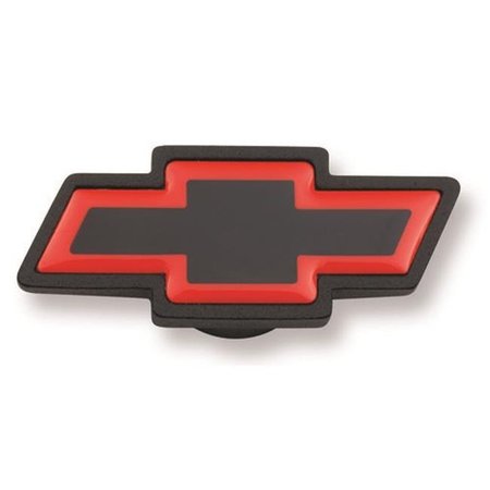 POWERPLAY 141369 Large Chevy Bowtie Emblem; Black & Red PO745905